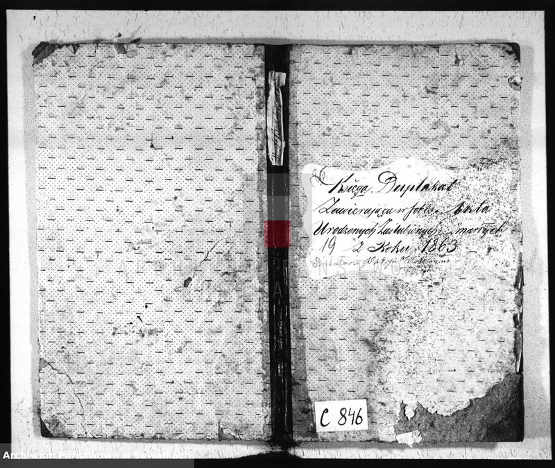 image.from.unit.number "Księga Duplikat zawierająca w sobie Akta Urodzonych, Zaślubionych i Zmarłych z roku 1863 w parafii Bakałarzew"