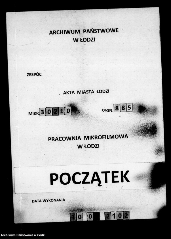 Obraz 1 z jednostki "Akta tyczące się świadectw przesiedleńczych"