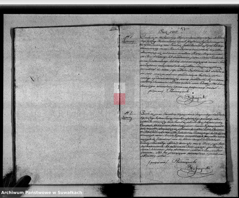 image.from.unit.number "Duplikat Zaślubionych, Urodzonych i Zmarłych Okręgu Wiejsieje Wyznania Mojżeszowego Rok 1851"