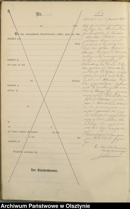 image.from.unit.number "Sterbe-Haupt-Register Tom I,Nr 1 - 302"