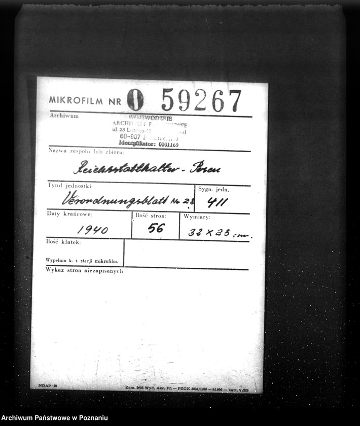 Obraz 2 z jednostki "Verordnungsblatt Nr. 28"