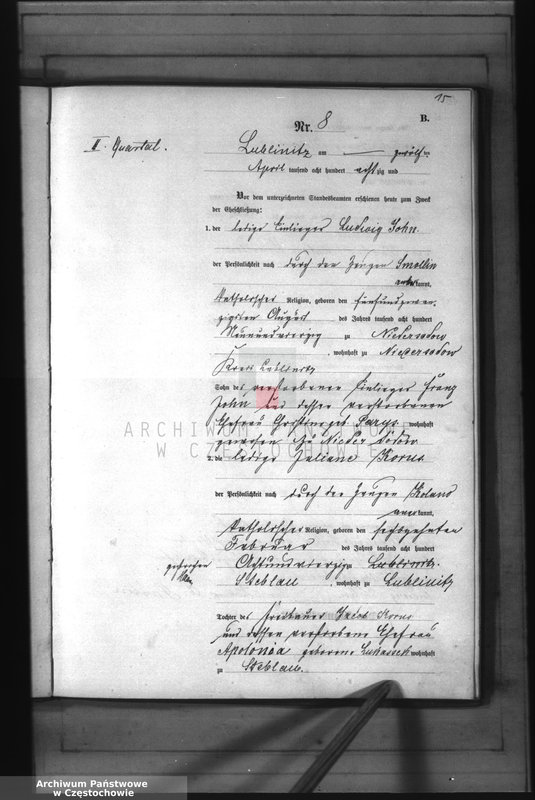 image.from.unit.number "[Pierwopis aktów małżeństw z 1880 roku]."