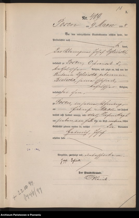 Obraz 14 z jednostki "Księga urodzeń t. II"