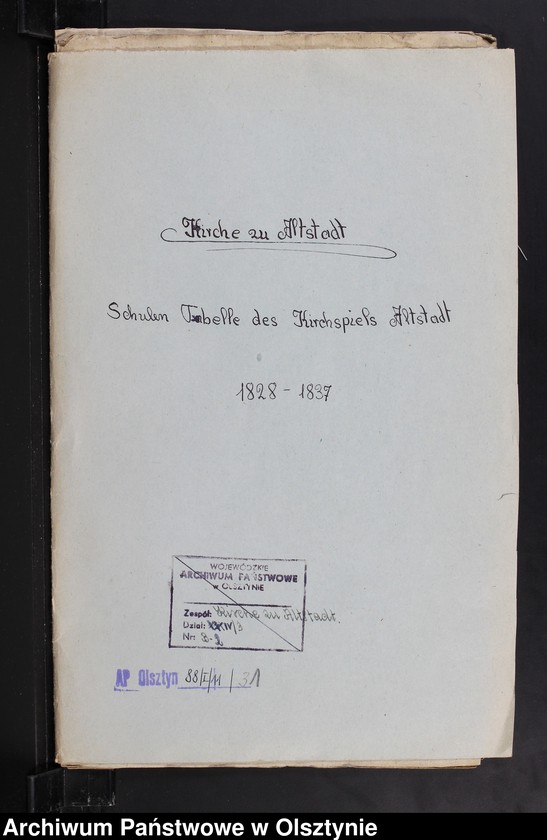 image.from.unit.number "Schulen-Tabelle des Kirchspiels Altstadt"