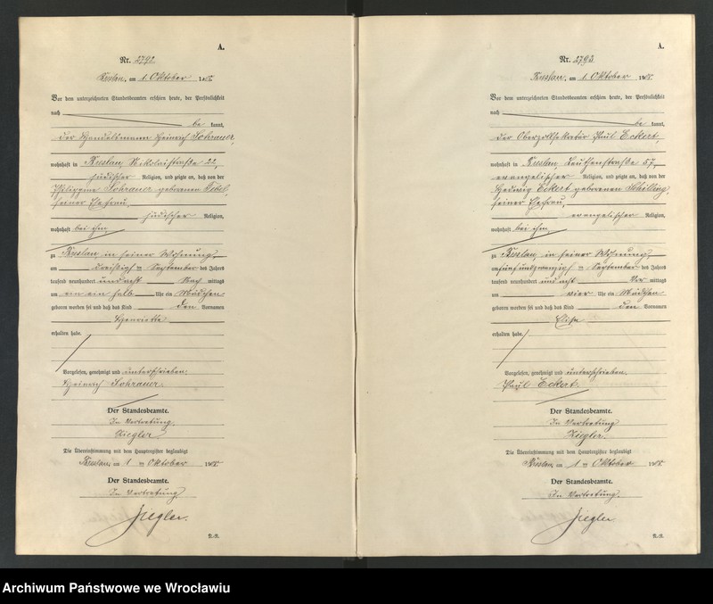 image.from.unit.number "Geburts-Neben-Register Breslau I 1908 Band 8"