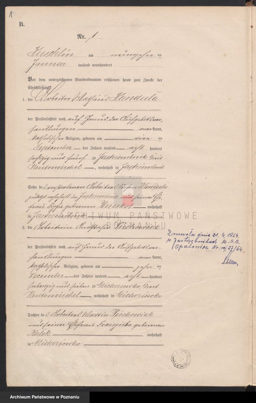 Obraz 4 z jednostki "Heiraths-Haupt-Register"