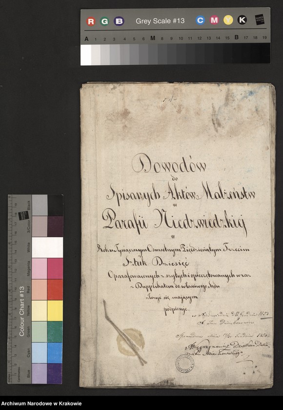 Obraz 3 z jednostki "Allegata do aktów stanu cywilnego parafii Niedźwiedź"