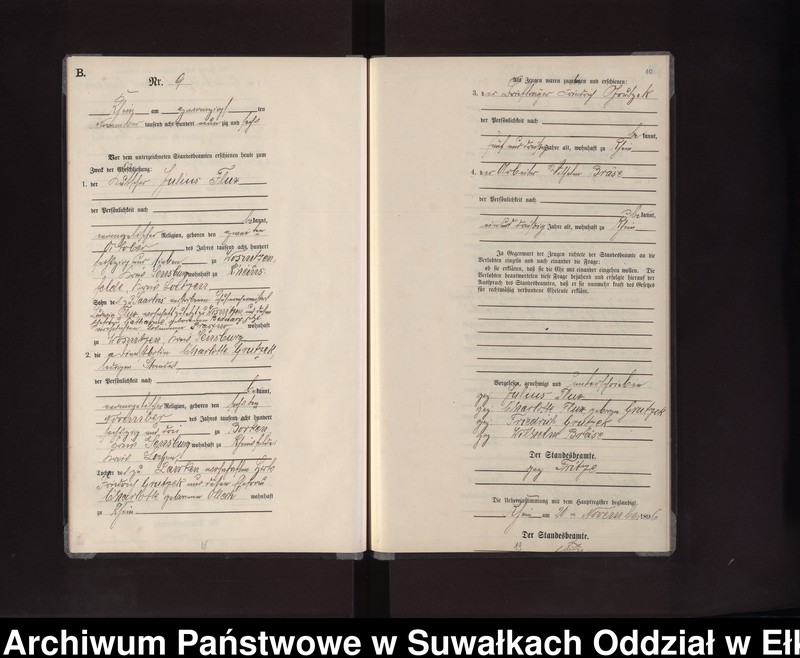 image.from.unit.number "Heiraths-Neben-Register des Preussischen Standes-Amtes Rhein Kreis Loetzen"