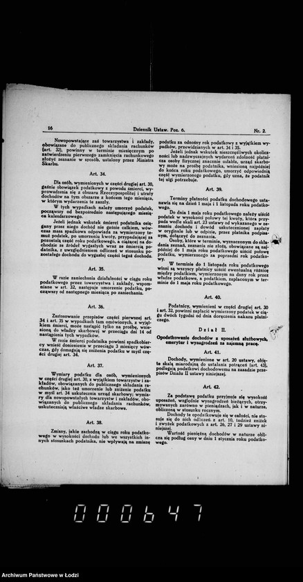 Obraz 13 z jednostki "Akta dotyczące spraw podatku dochodowego"