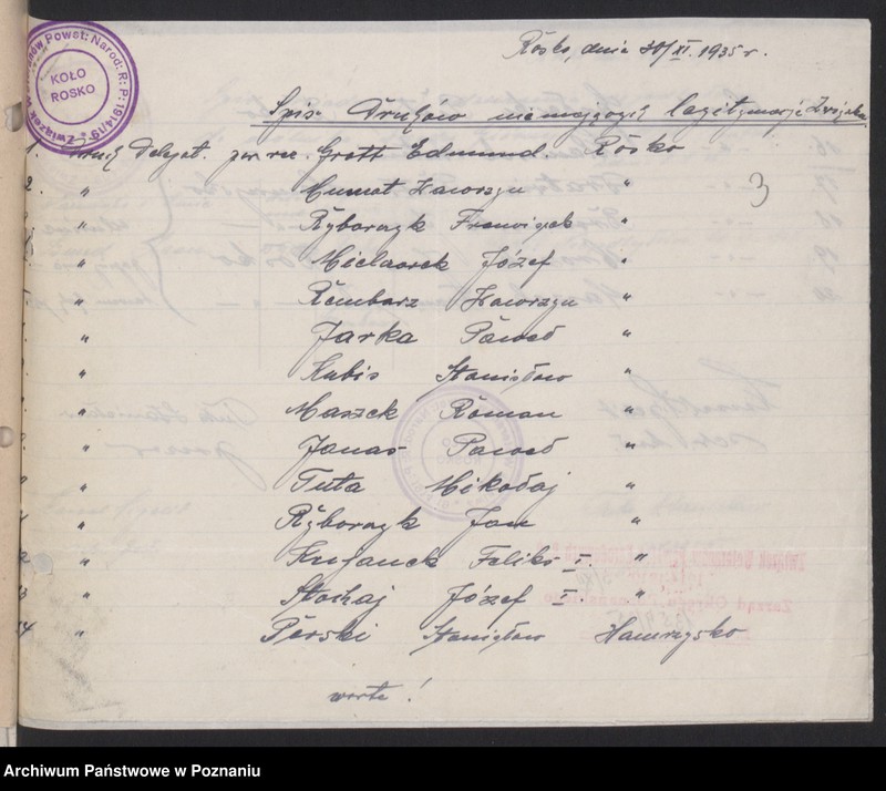 Obraz 7 z jednostki "Rosko, powiat Czarnków - akta koła."