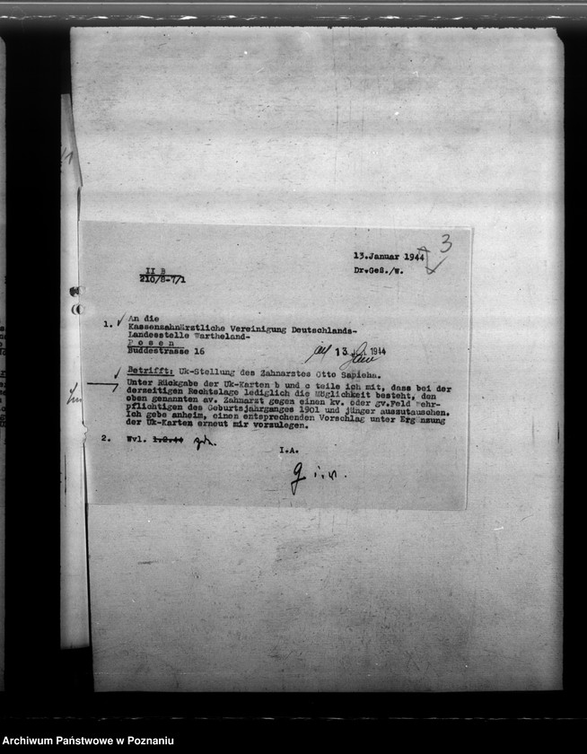 Obraz 7 z jednostki "Notdienstverpflichtung der Zahnärzte"