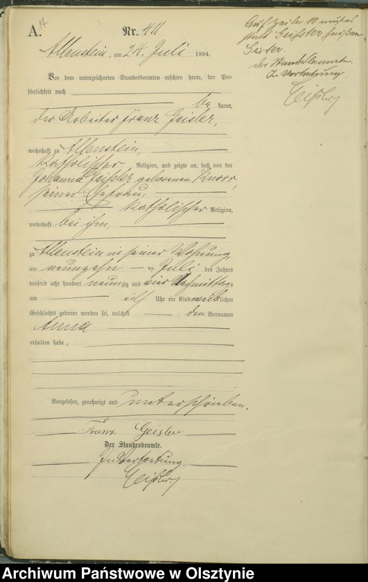 image.from.unit.number "Geburts-Haupt-Register Tom II,Nr 396 - 743"