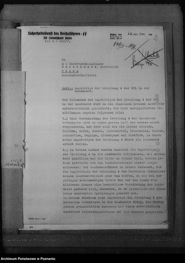 Obraz 6 z jednostki "Angehörige der Abteilung IV. und III. In der Landwacht"