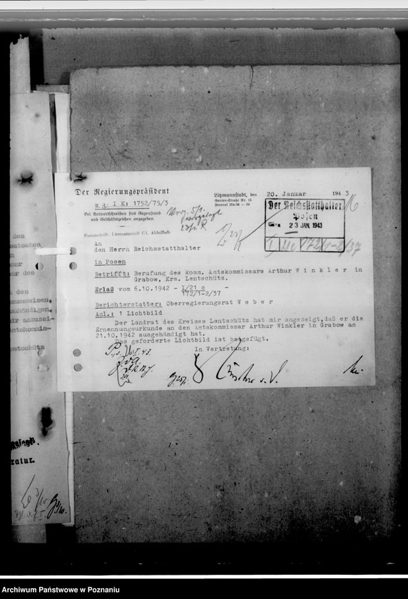 Obraz 20 z jednostki "Winkler, Artur - komisarz obwodowy"