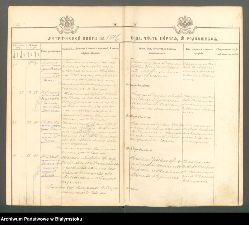 Obraz 16 z jednostki "[Akta urodzeń, małżeństw i zgonów za lata 1914-1915 i 1919]"
