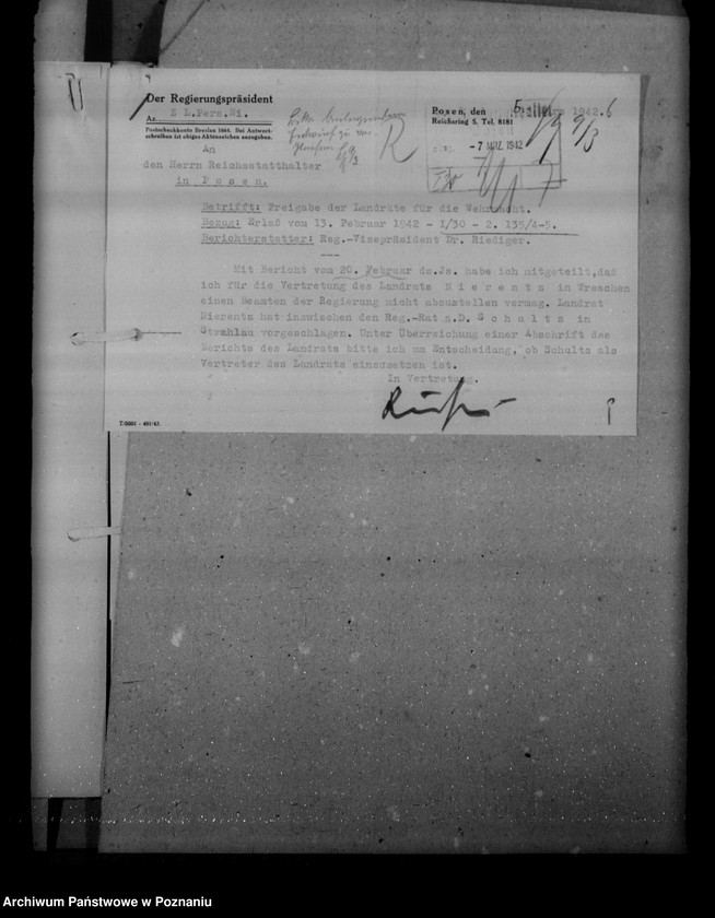 Obraz 10 z jednostki "Służba wojskowa landratów, Reg. Posen"