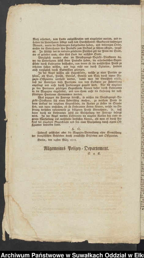 image.from.unit.number "Landes Verteidigungs Sachen vom Jahr 1813"