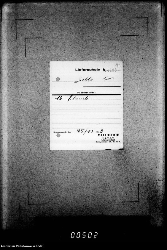 Obraz 16 z jednostki "Quittungen- Lieferscheine Desinfektionsanstalt"