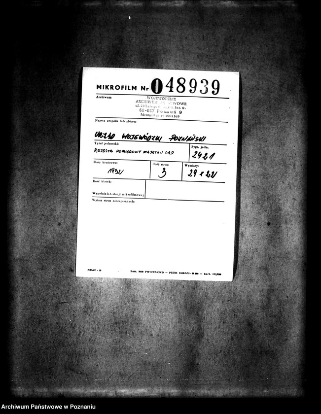 Obraz 2 z jednostki "Rejestr pomiarowy majątku Ląd"