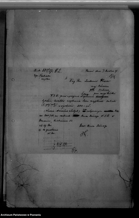 Obraz 18 z jednostki "/Majętność leśna/ Ossowiec/ powiat mogileński"