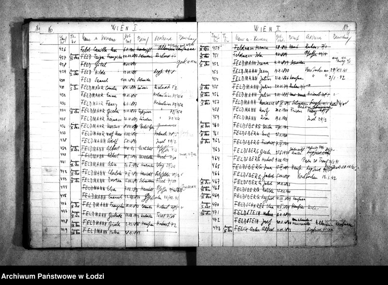 Obraz 12 z jednostki "[Wykazy imienne Żydów zagranicznych wsiedlonych do getta]"