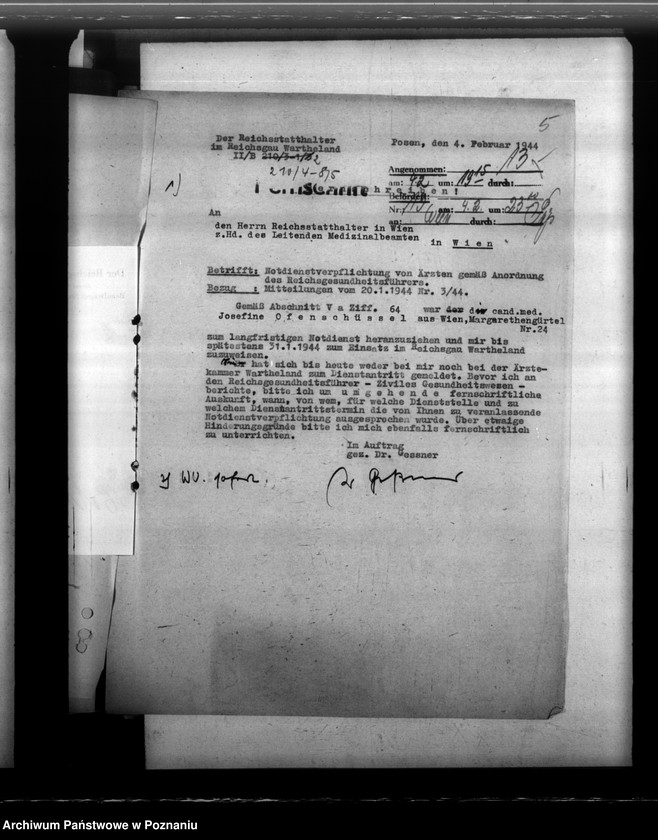 Obraz 8 z jednostki "Notdienstverpflichtung der Ärzte"