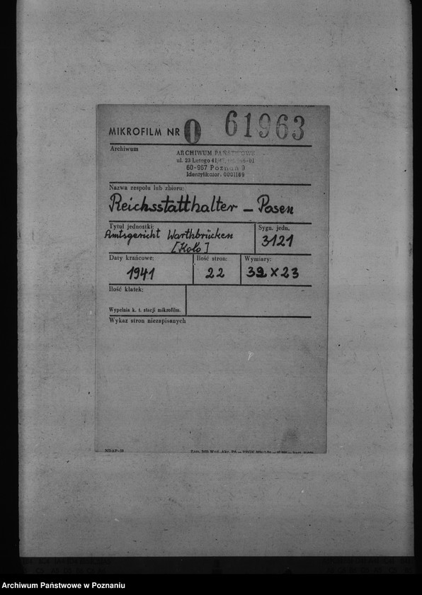 Obraz 2 z jednostki "Amtsgericht Warthbrücken - Koło"