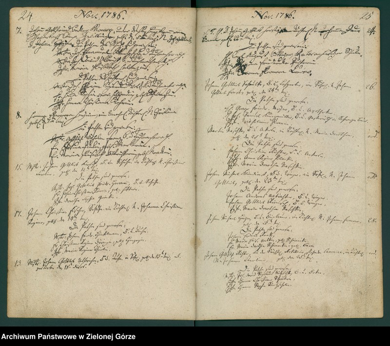 image.from.unit.number "Taufbuch bei der Stadt und Pfarrkirche Guben anfangen 1786-1801"