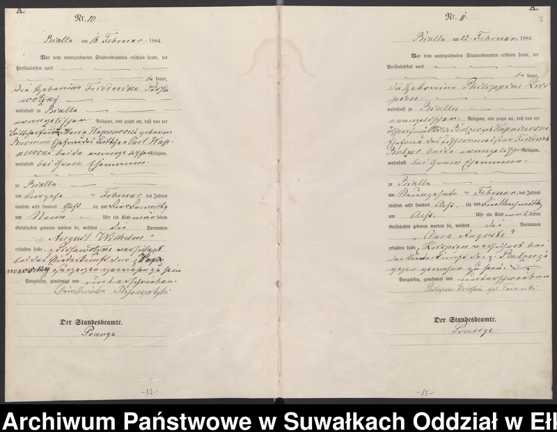 image.from.unit.number "Geburts-Haupt-Register des Königlichen Preussischen Standes-Amtes Bialla Kreis Johannisburg"
