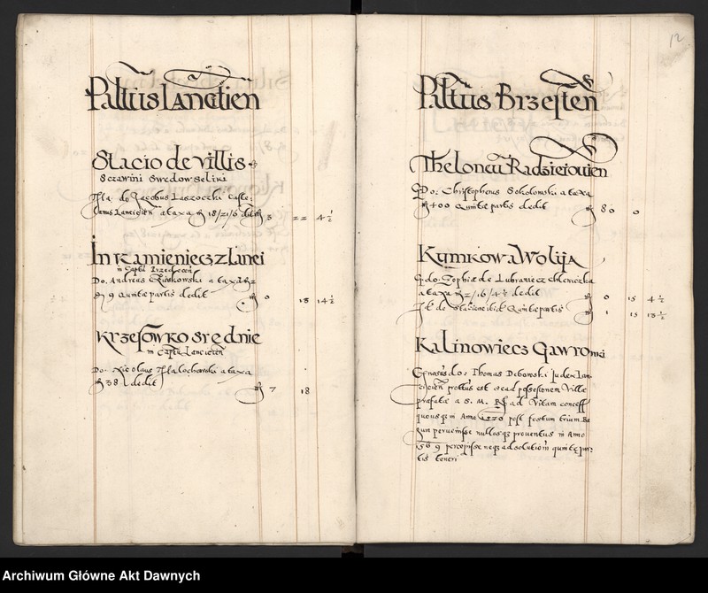 image.from.unit.number "Sumariusz pieniędzy i rejestr retenty piątej części z dochodów dóbr stołowych z terenów całej Rzeczpospolitej."