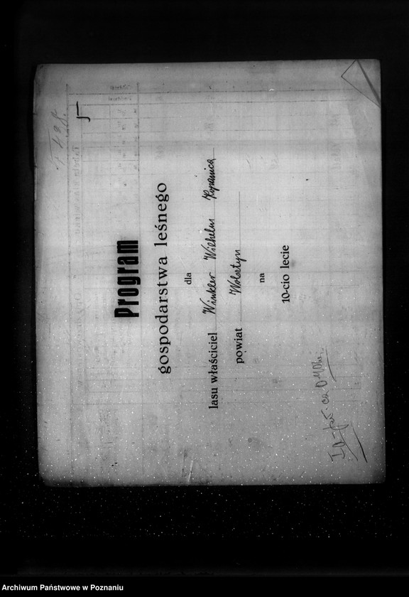 Obraz 10 z jednostki "/Program gospodarstw leśnych znajdujących się na terenie powiatu wolsztyńskiego/"