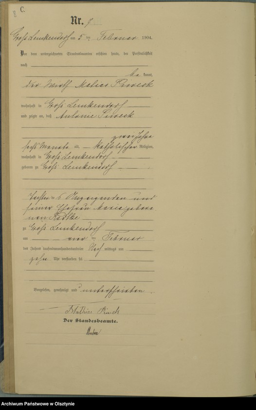 image.from.unit.number "Sterbe-Haupt-Register Nr 1 - 64"