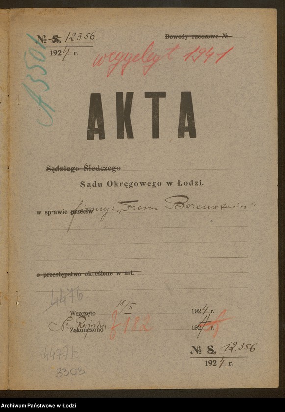 Obraz 2 z jednostki "Froim Borenstein – kupno i sprzedaż surowców i manufaktury"