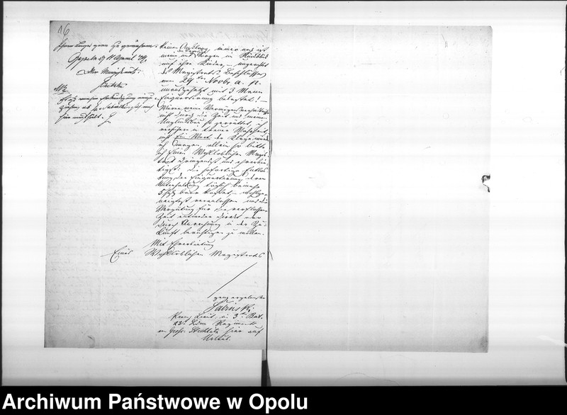 Obraz 16 z jednostki "Acta des Magistrats zu Oppeln betreffend: die Unterstützung der Familien eingezogener Landwehrmänner. de Anno 1848"