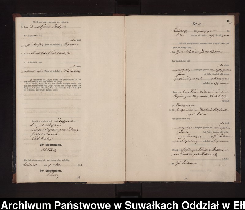 image.from.unit.number "Heiraths-Neben-Register des Preussischen Standes-Amtes Milken Kreis Loetzen"