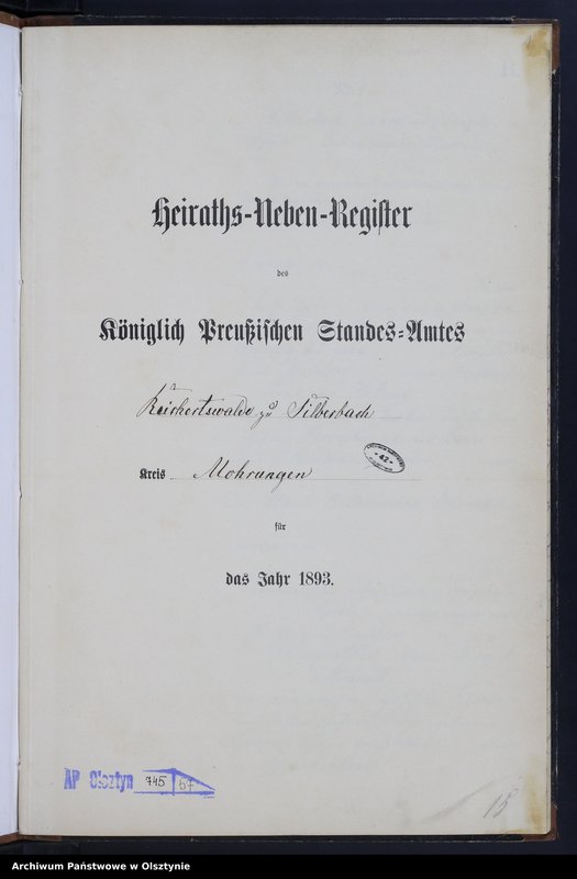 image.from.unit.number "Heiraths-Neben-Register Nr 1 - 11"