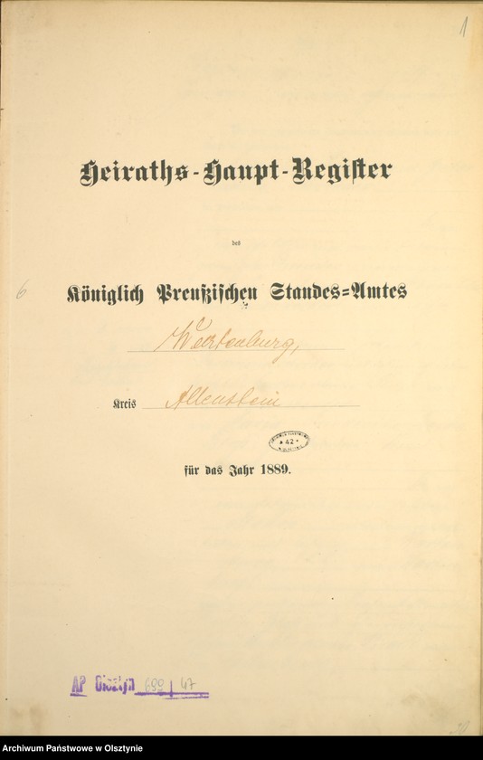 image.from.unit.number "Heiraths-Haupt-Register Nr 1 - 39"