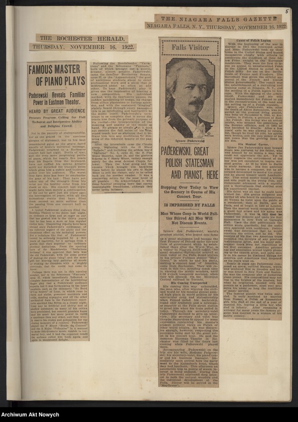 image.from.unit.number "Wycinki prasowe dotyczące tournée i koncertów w Stanach Zjednoczonych, Francji i Anglii oraz działalności politycznej i biografii"