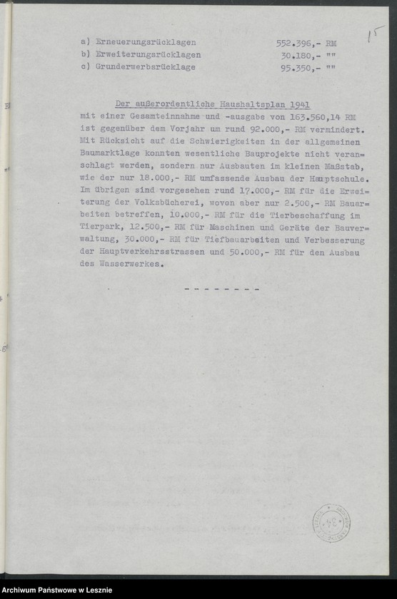 Obraz 18 z jednostki "[Haushaltsplan]"