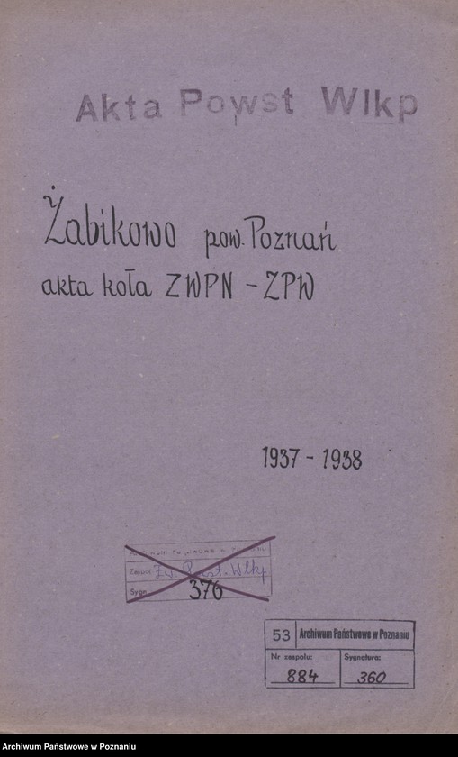Obraz 3 z jednostki "Żabikowo, powiat Poznań - akta koła."