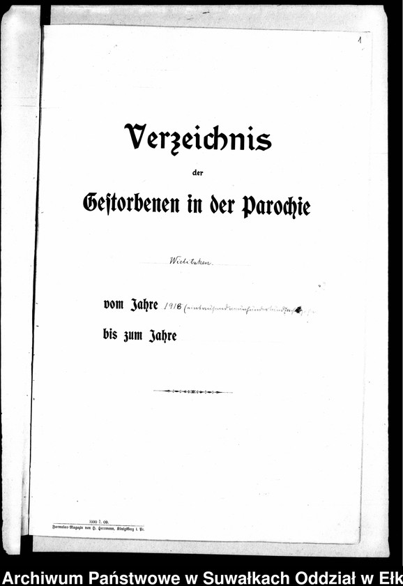 image.from.unit.number "Verzeichnis der Gesterbenen in der Parochie Wielitzken vom Jahre 1916-1944"