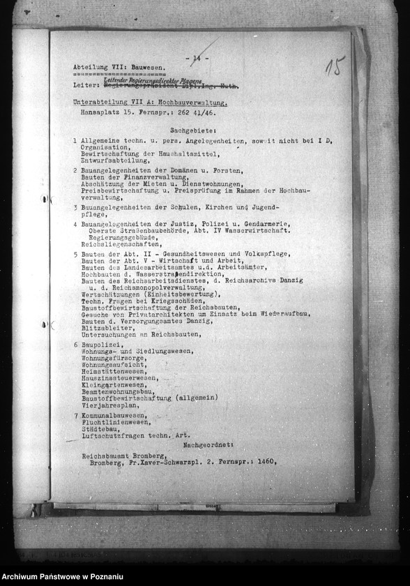 Obraz 19 z jednostki "Geschäftsverteilungsplan der Behörde des Reichsstatthalters in Danzig- Westpreussen"