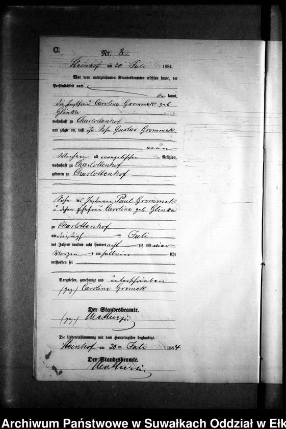 image.from.unit.number "Sterbe-Neben-Register des Preussischen Standes-Amtes Gr. Strengeln Kreis Angerburg"