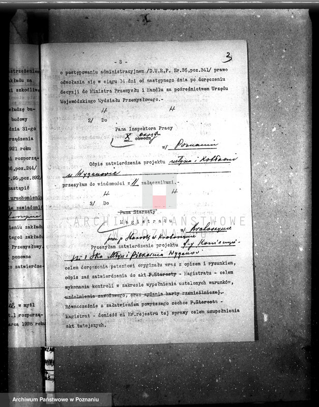 Obraz 7 z jednostki "Zatwierdzenie projektu młyna i piekarni Konieczyńskiego w Wyganowie, pow. krotoszyński nr woj. 530"