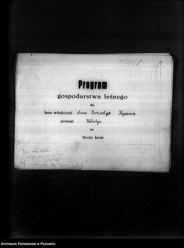 Obraz 5 z jednostki "/Program gospodarstw leśnych znajdujących się na terenie powiatu wolsztyńskiego/"