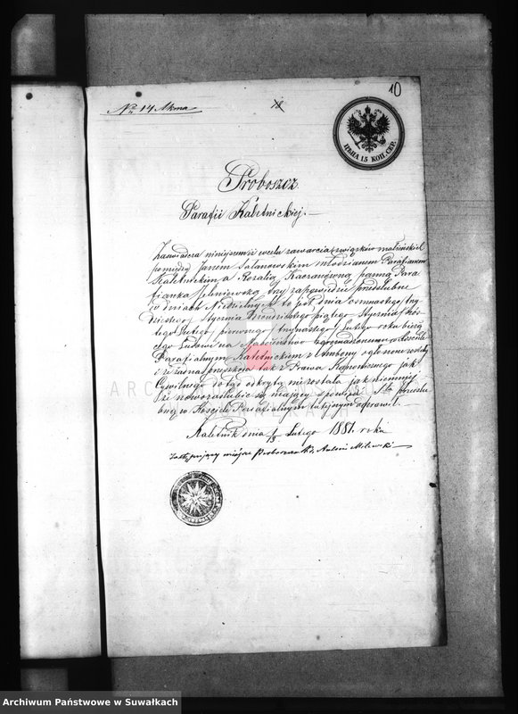 image.from.unit.number "Dokumenty Sledujuščie k aktam brakosočetanij Elenevskago prichoda s 1881 g."