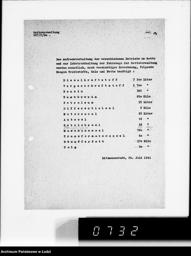 Obraz 17 z jednostki "Rüstungsinspektion des Wehrkreises XXI Abt.Verwaltung.[Korespondencja w sprawie przydziału żelaza]"