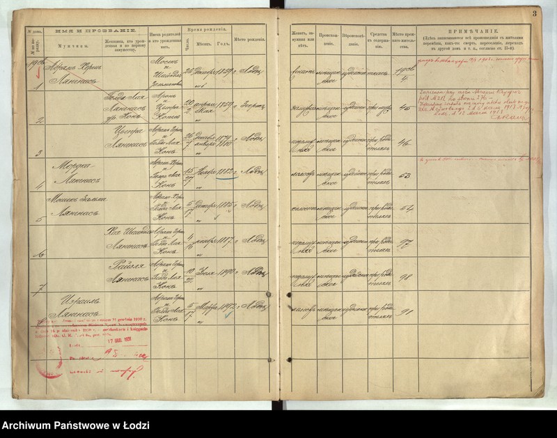 image.from.unit.number "[Księga ludności stałej m. Łodzi guberni piotrkowskiej - Dzielnicy Stara Wieś nr domu 19-28]"