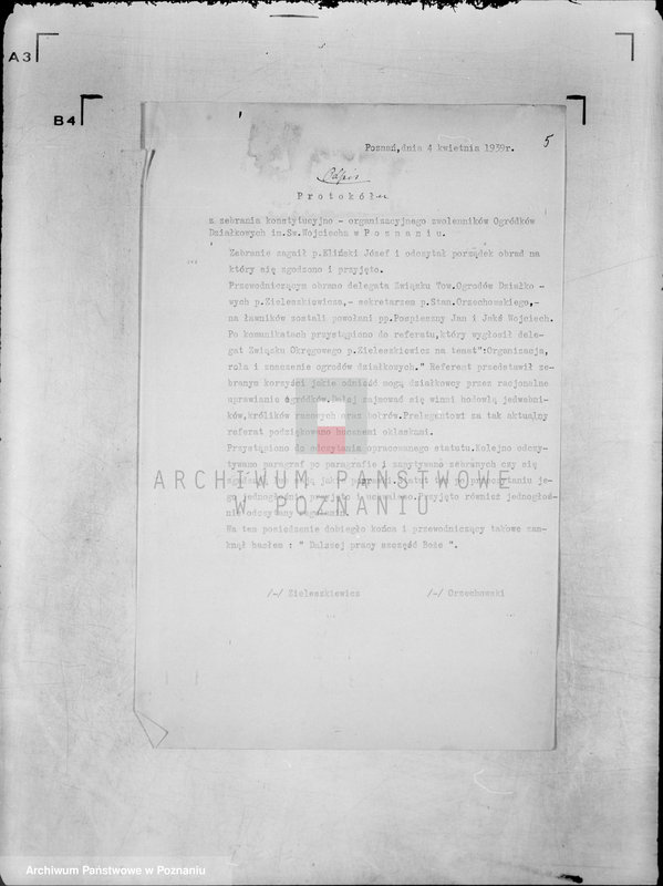 Obraz 11 z jednostki "/Towarzystwo Ogrodu Działkowego i Hodowli Drobnego Inwentarza im. św. Wojciecha w Poznaniu/"