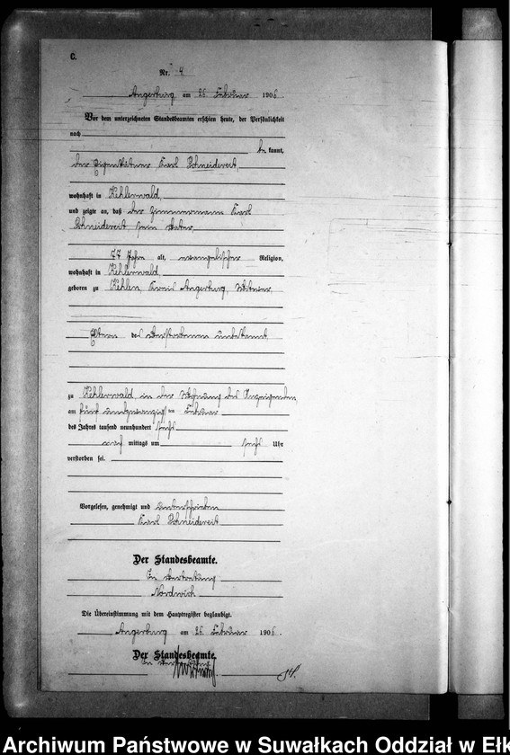 image.from.unit.number "Sterbe-Neben-Register des Preussischen Standes-Amtes Kehlen Kreis Angerburg"